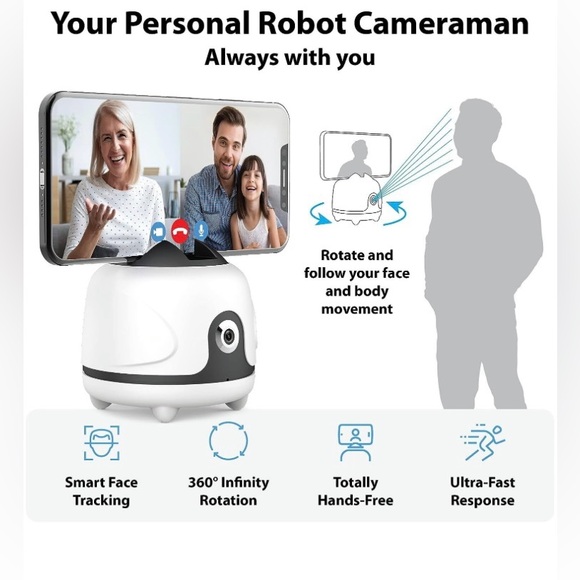 Gimbal Camera 360 Degree Smart Shooting Phone Holder - Picture 2 of 7